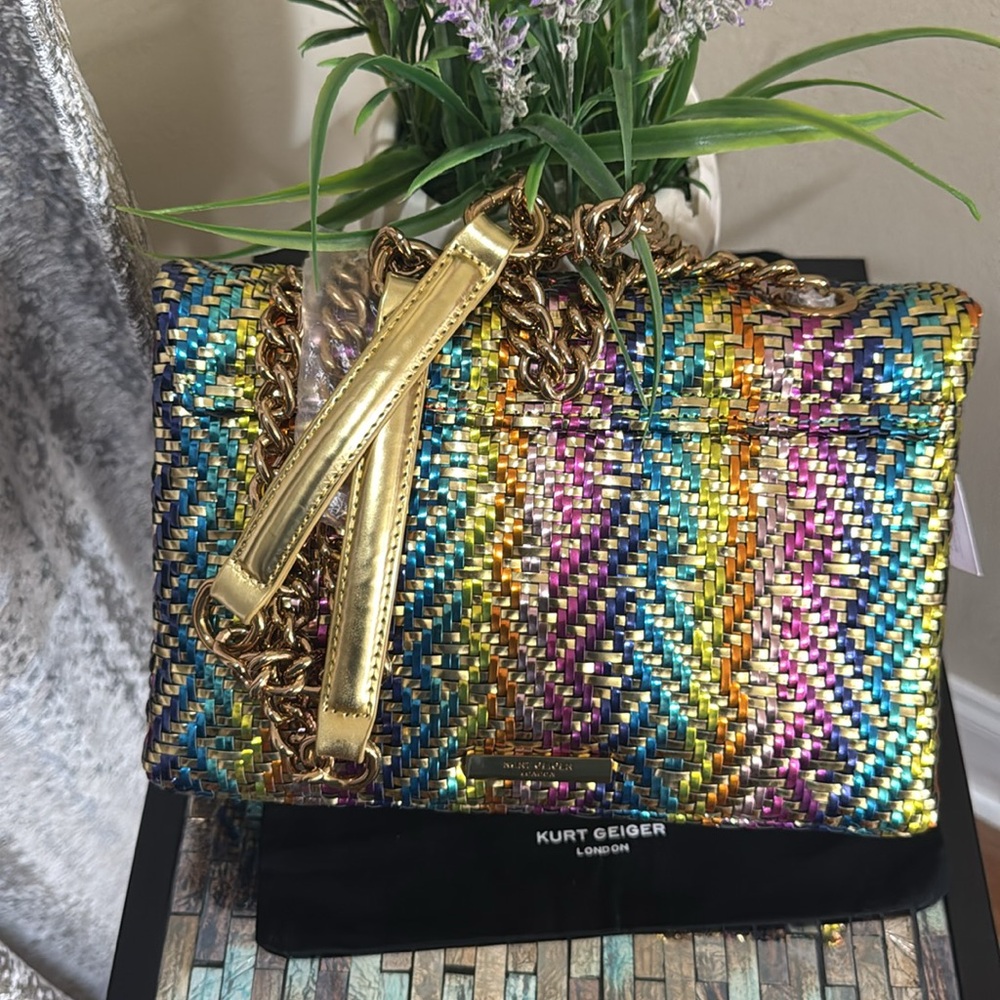 🍇🍇🍇HOST PEAK Kensington Woven Faux Leather Convertible Shoulder Bag🍇🍇🍇 - Picture 3 of 17